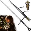 Ocelový Anduril "SWORD OF ARAGORN" s pochvou i plaketou - Pán Prstenů