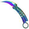 Balisong "RAINBOW KARAMBIT"