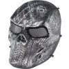 Čierno strieborná airsoft maska “Blooded skull”