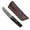 Damaškové tanto "SHOGUN" s koženým pouzdrem