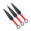 Vrhací nože "KUNAI RED" 3 kusy