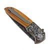 Vystřelovací nůž "DAMASCUS SKIN" s klipem na opasek