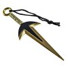 Malý bleskový kunai "YELLOW LIGHTNING FROM KONOHA" zlatý - Naruto
