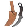 Damaškový karambit "CLAW OF ANCIENT STEEL" s koženým pouzdrem
