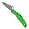 ZAVÍRACÍ NŮŽ "SPYDERCO PACIFIC SALT 2" GREEN SERRATED