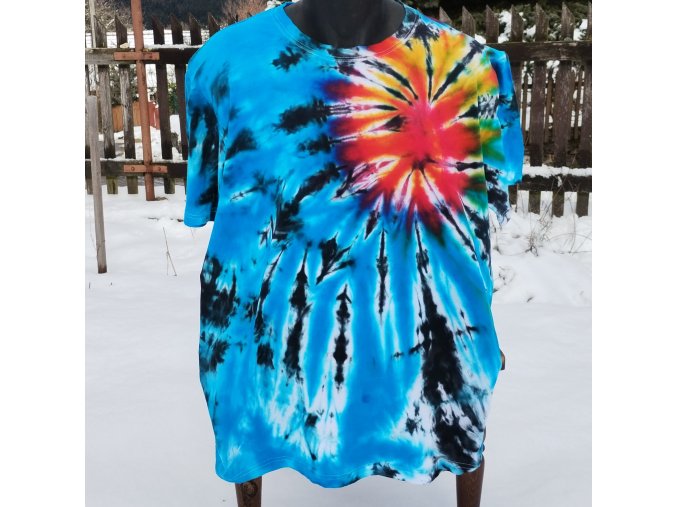 batikované triko XL