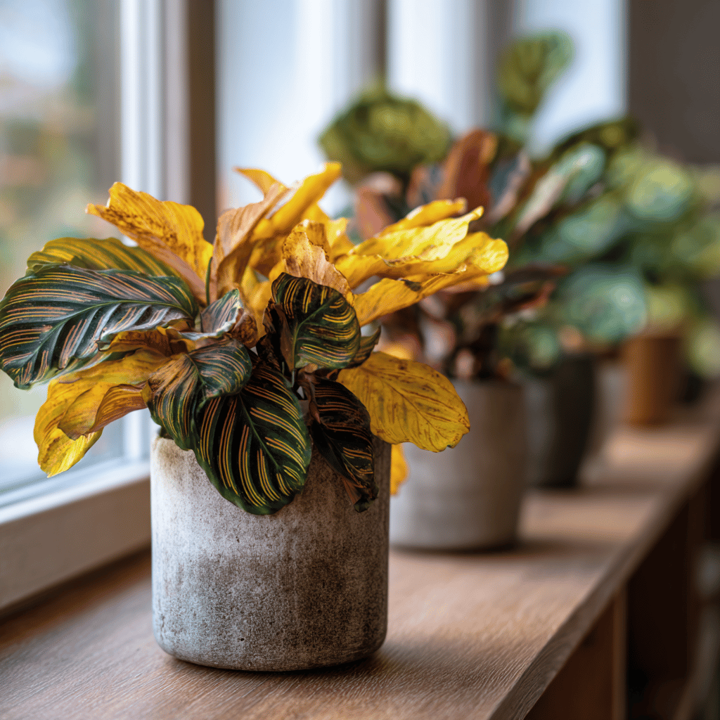 Calathea – žloutnutí listů, skvrny a nejčastější problémy v pěstování