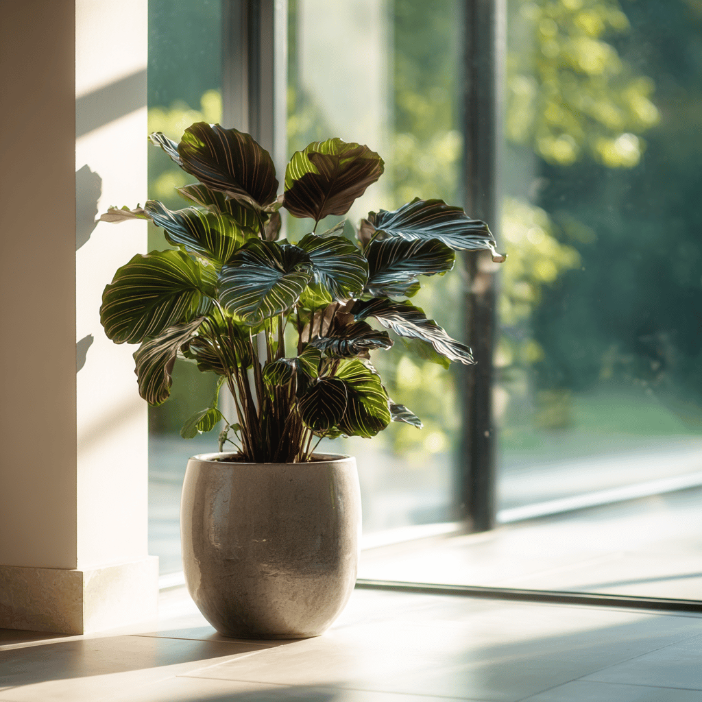 Calathea – světlo, stanoviště a ideální umístění v interiéru