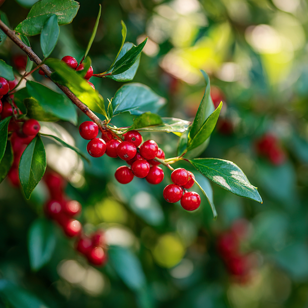 Cesmína (Ilex) – samčí a samičí rostliny, plodnost a opylení