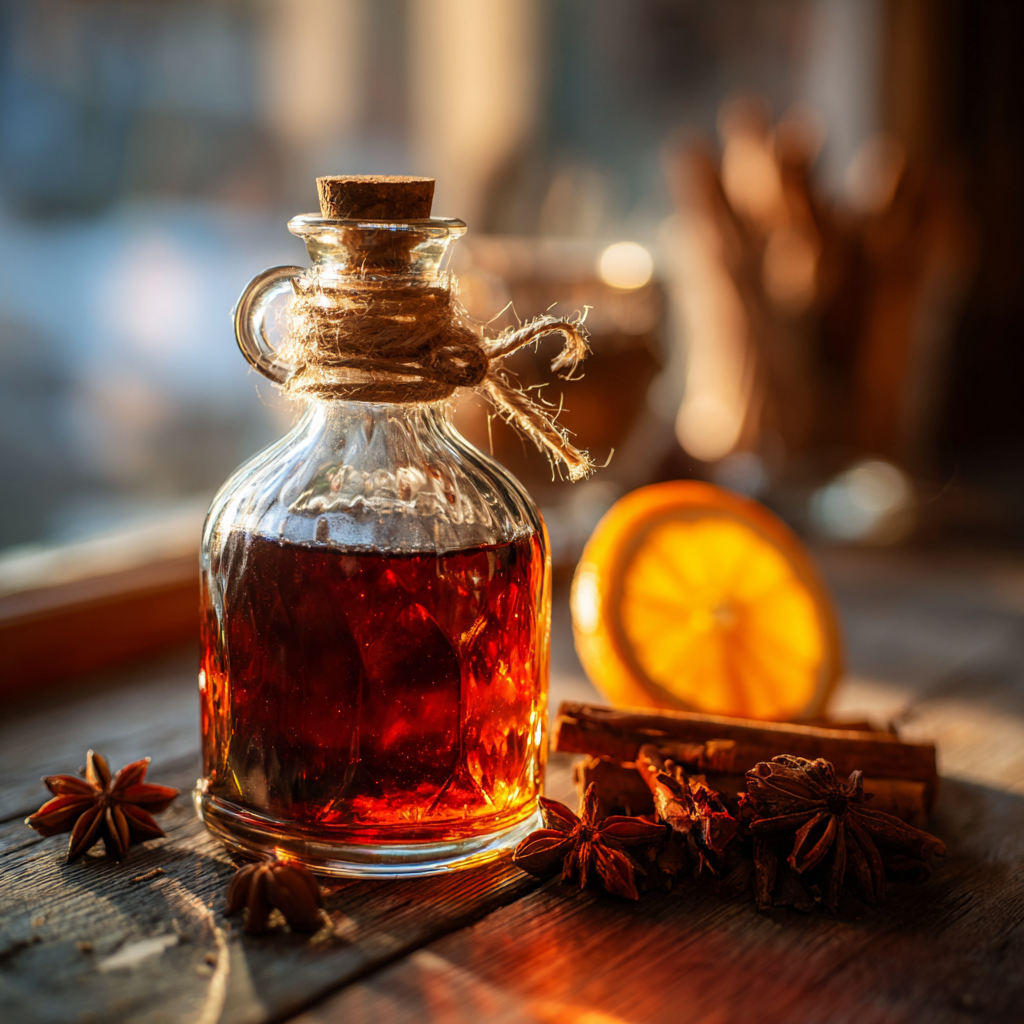 Domácí zimní sirup s perníkovým kořením: jemný, voňavý a ideální do čaje