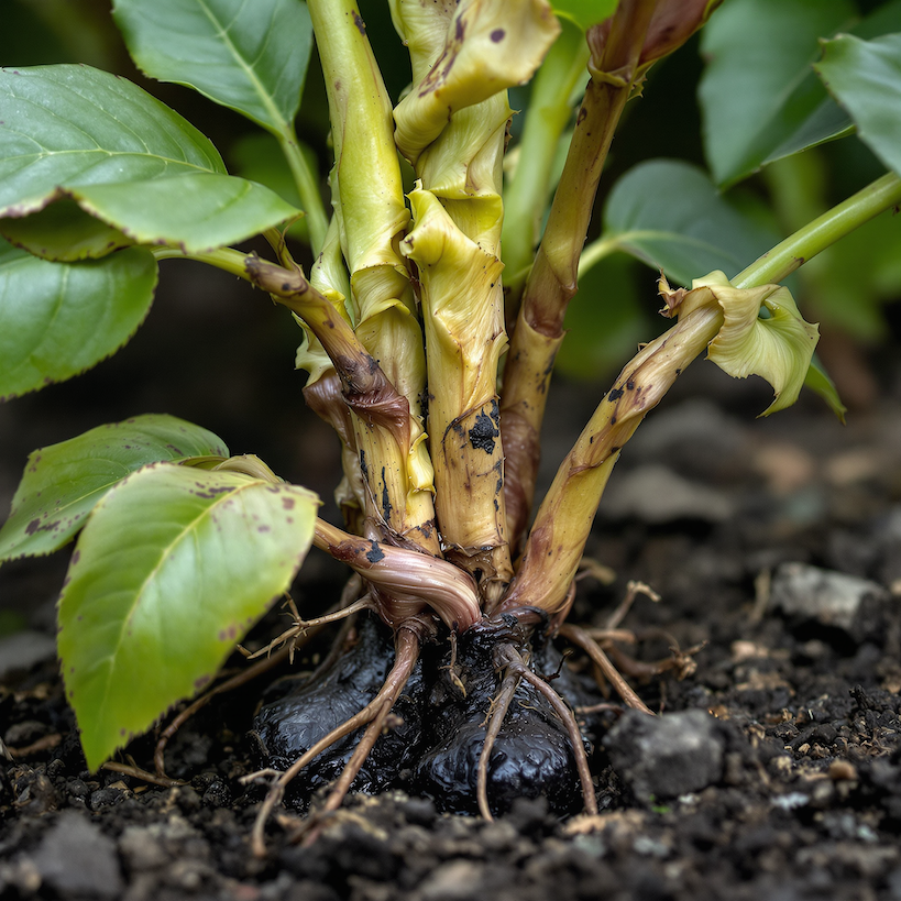 Fytophthora – příznaky kořenových a krčkových hnilob u okrasných a ovocných rostlin