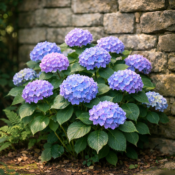 Hortenzie velkolistá 'Bodensee' (Hydrangea macrophylla 'Bodensee') – klasická modrá hortenzie