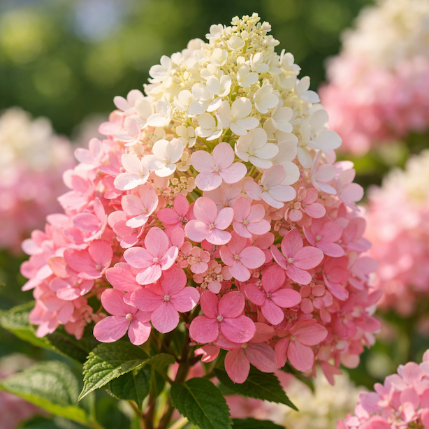 Hortenzie latnatá 'Sundae Fraise' (Hydrangea paniculata 'Sundae Fraise') – vlastnosti a pěstování