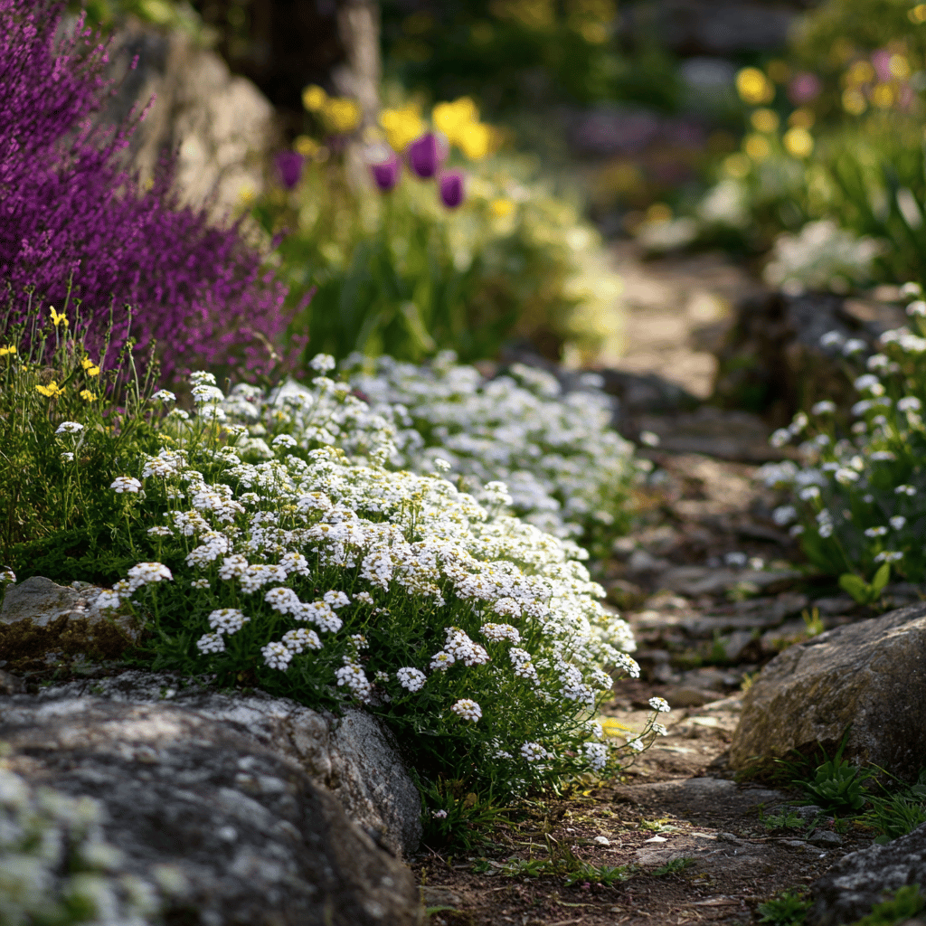 Využití iberky (Iberis) v zahradní architektuře – obruby, skalky i jarní záhony