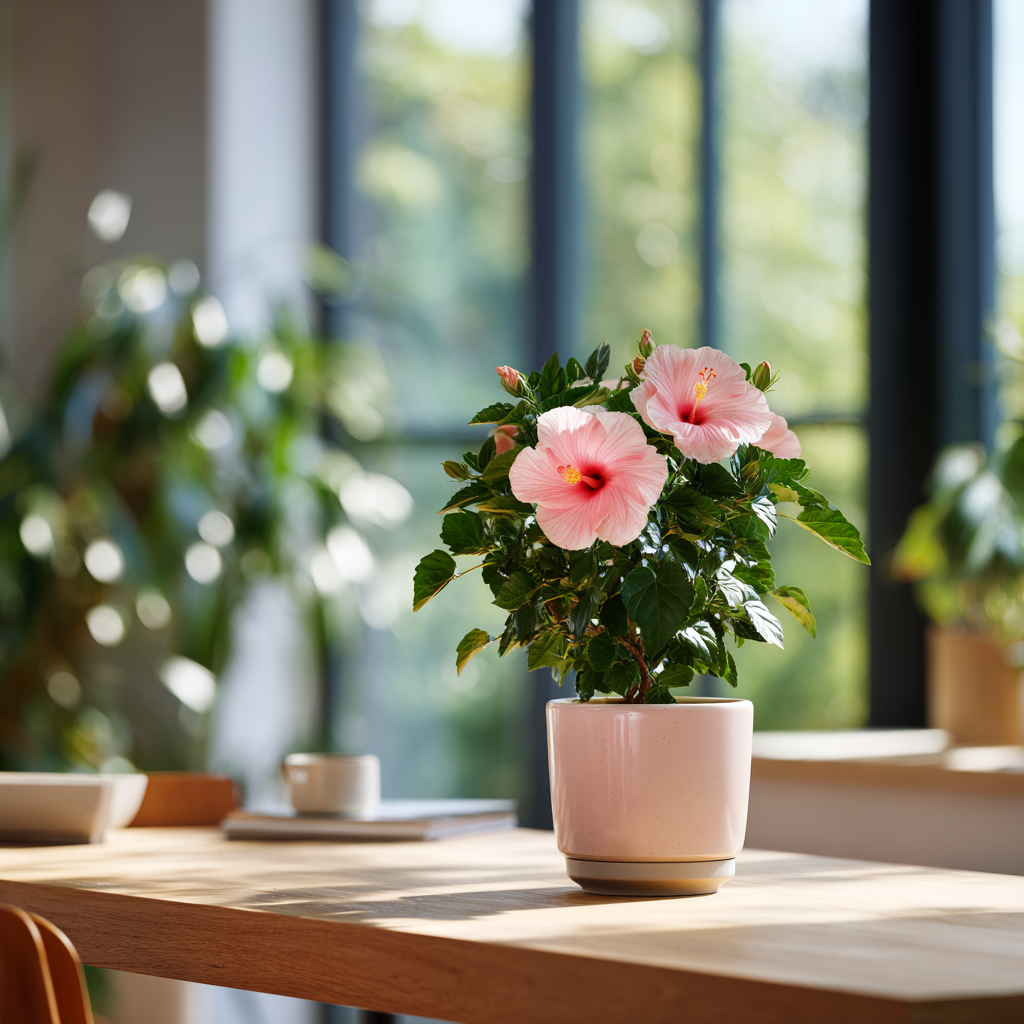 Ibišek čínský (Hibiscus rosa-sinensis) – zálivka, vzdušná vlhkost a správný režim péče