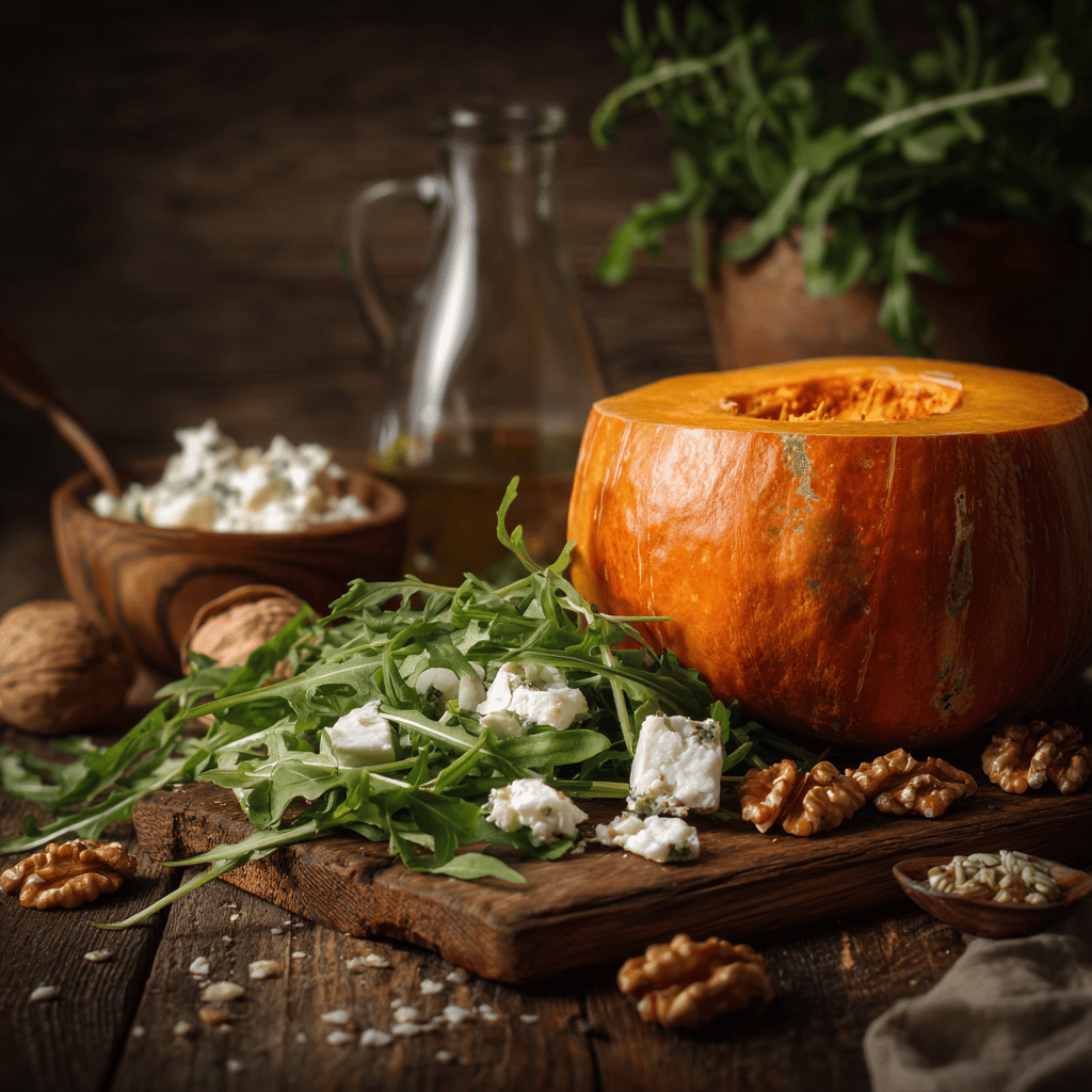 Dýňový salát s pečenou zeleninou a ořechy – podzimní inspirace do kuchyně