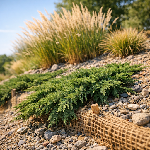 Jalovec (Juniperus) v zahradní kompozici – svahy, štěrk i moderní výsadby