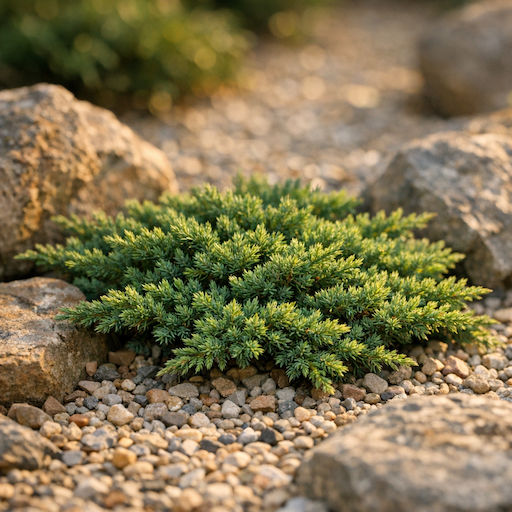 Jalovec polehlý ‘Nana’ (Juniperus procumbens ‘Nana’) – kompaktní plazivý jalovec vhodný i pro bonsaje