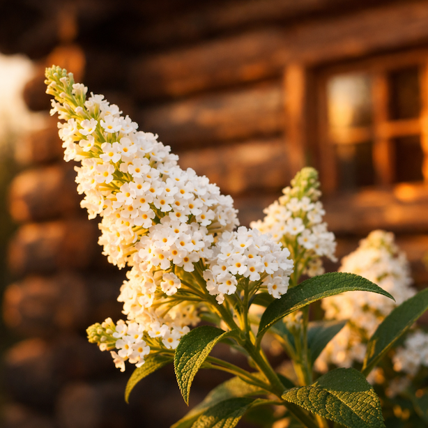Komule Davidova 'Buzz Ivory' (Buddleja davidii 'Buzz Ivory') – vlastnosti a pěstování