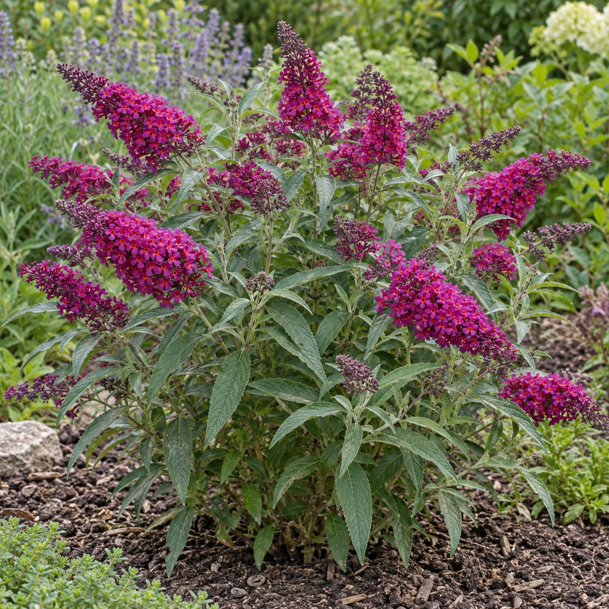 Komule 'Buzz Magenta' (Buddleja) – velikost, kvetení a pěstování