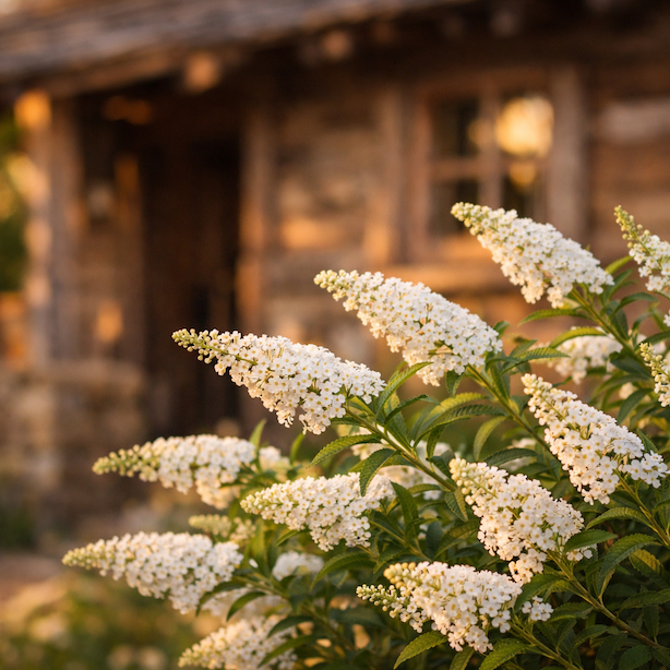 Komule Davidova 'White Chip' (Buddleja davidii 'White Chip') – vlastnosti a pěstování