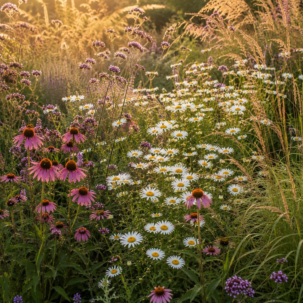 Jak kombinovat kopretinu (Leucanthemum) – venkovské záhony a přírodní výsadby