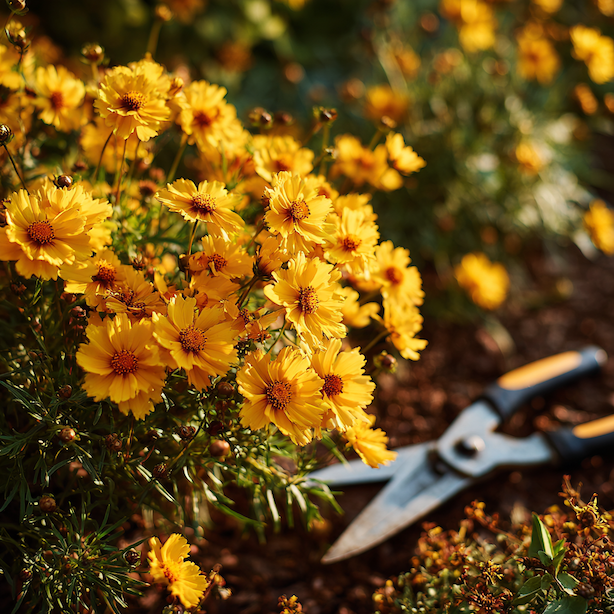 Krásnoočko (Coreopsis) – řez, odstraňování květů a podpora kvetení