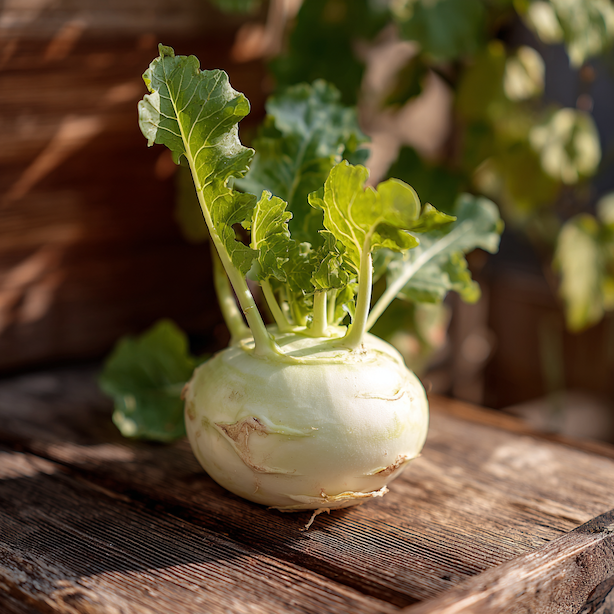 Kedluben bílý Kref F1 – raná odrůda s rychlým růstem, pěstování, výsev a sklizeň jemných bulv