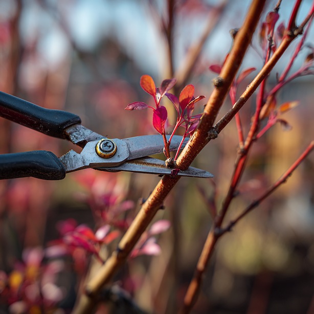 Řez muchovníku (Amelanchier) – prosvětlení keře a péče o korunu