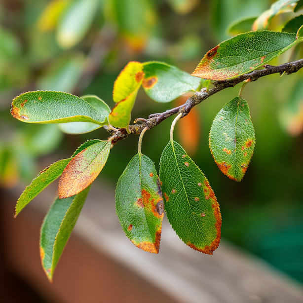 Rez na slivoních – skvrny na listech, deformace a rozdíly oproti šarce