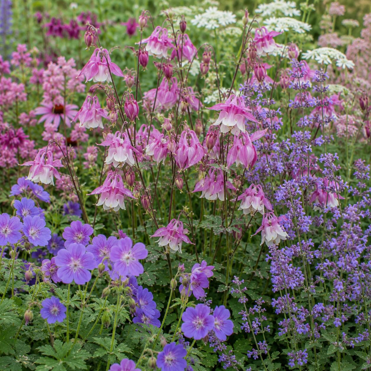 Jak kombinovat orlíček (Aquilegia) – trvalky do venkovských a přírodních výsadeb