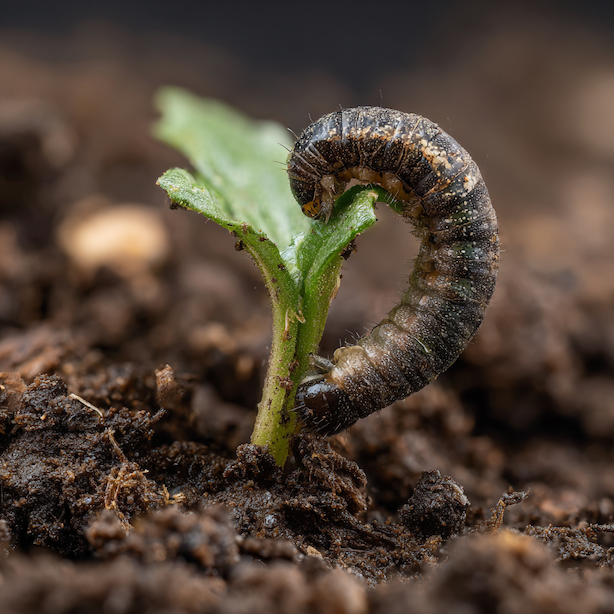 Osenice – housenky poškozující sazenice u země
