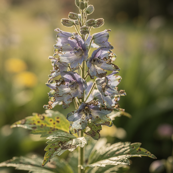 Choroby a problémy ostrožek (Delphinium) – jak je rozpoznat a řešit
