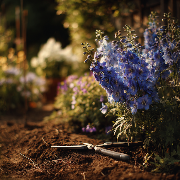 Řez a vyvazování ostrožky (Delphinium) – kdy, jak a proč zasahovat