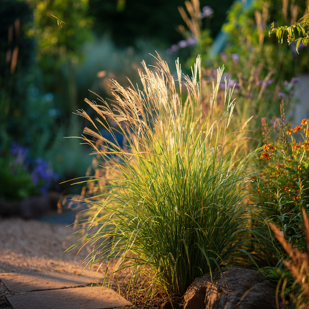 Ozdobnice čínská (Miscanthus sinensis) do menších zahrad – kompaktní kultivary a využití