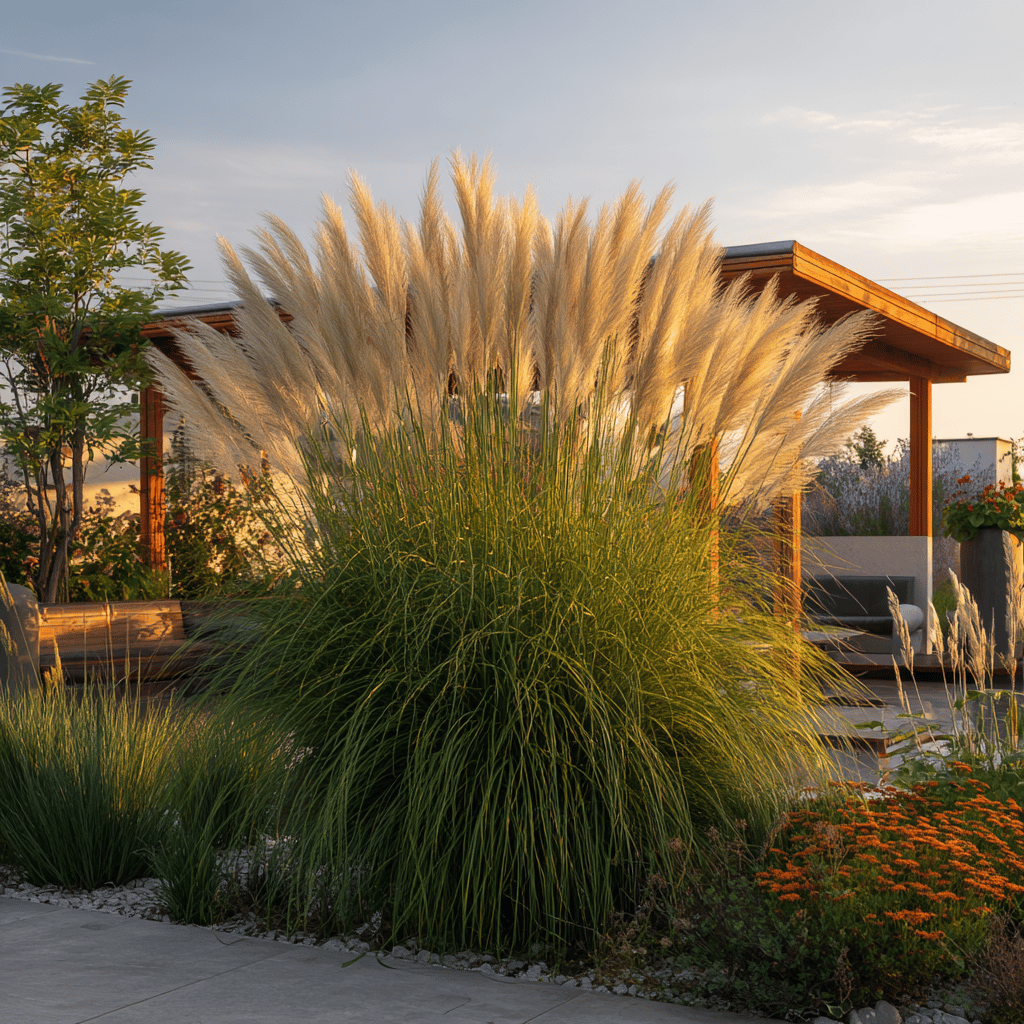 Cortaderia selloana (pampová tráva) – impozantní dominanta zahrady