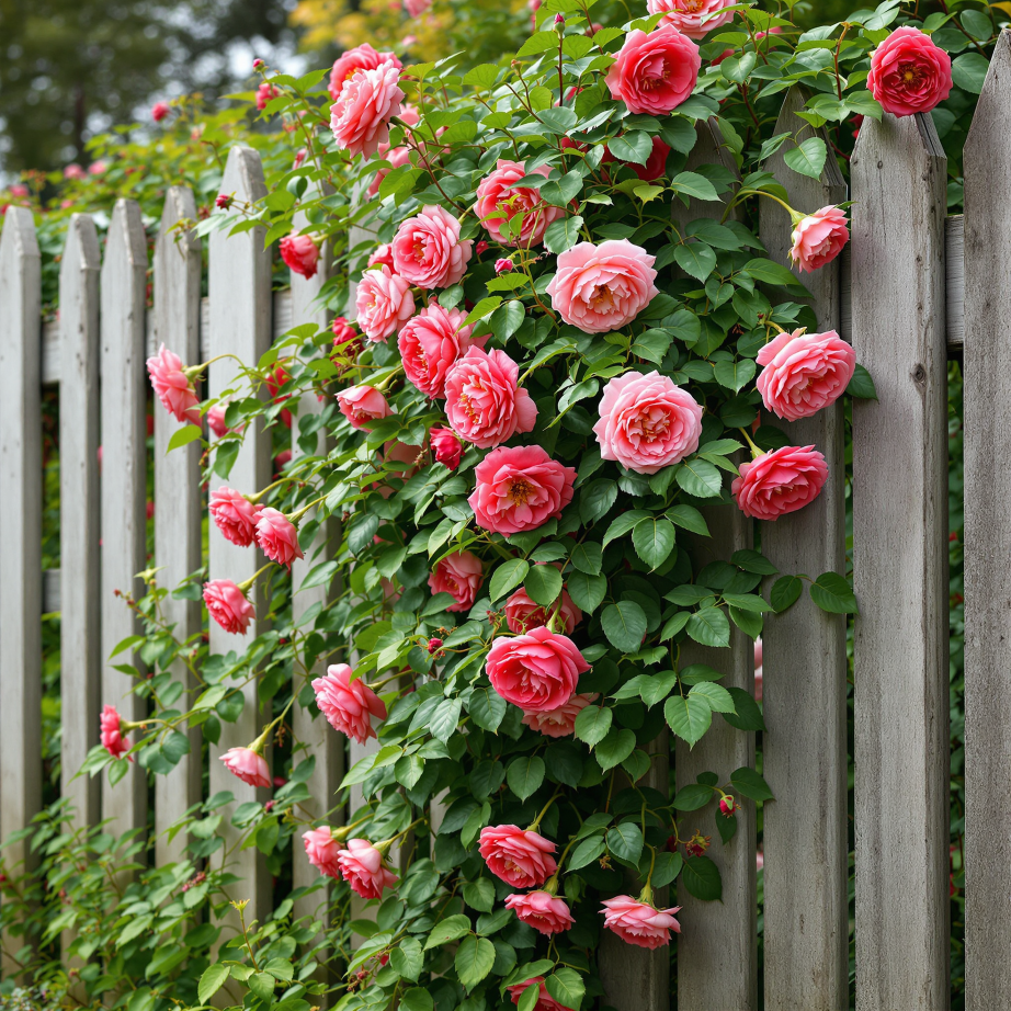 Jaké růže k plotu – pnoucí nebo keřové?