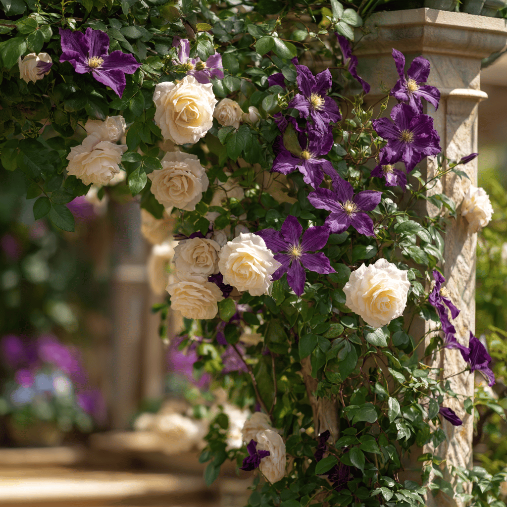 S čím kombinovat popínavé růže, aby vynikly a kvetly déle