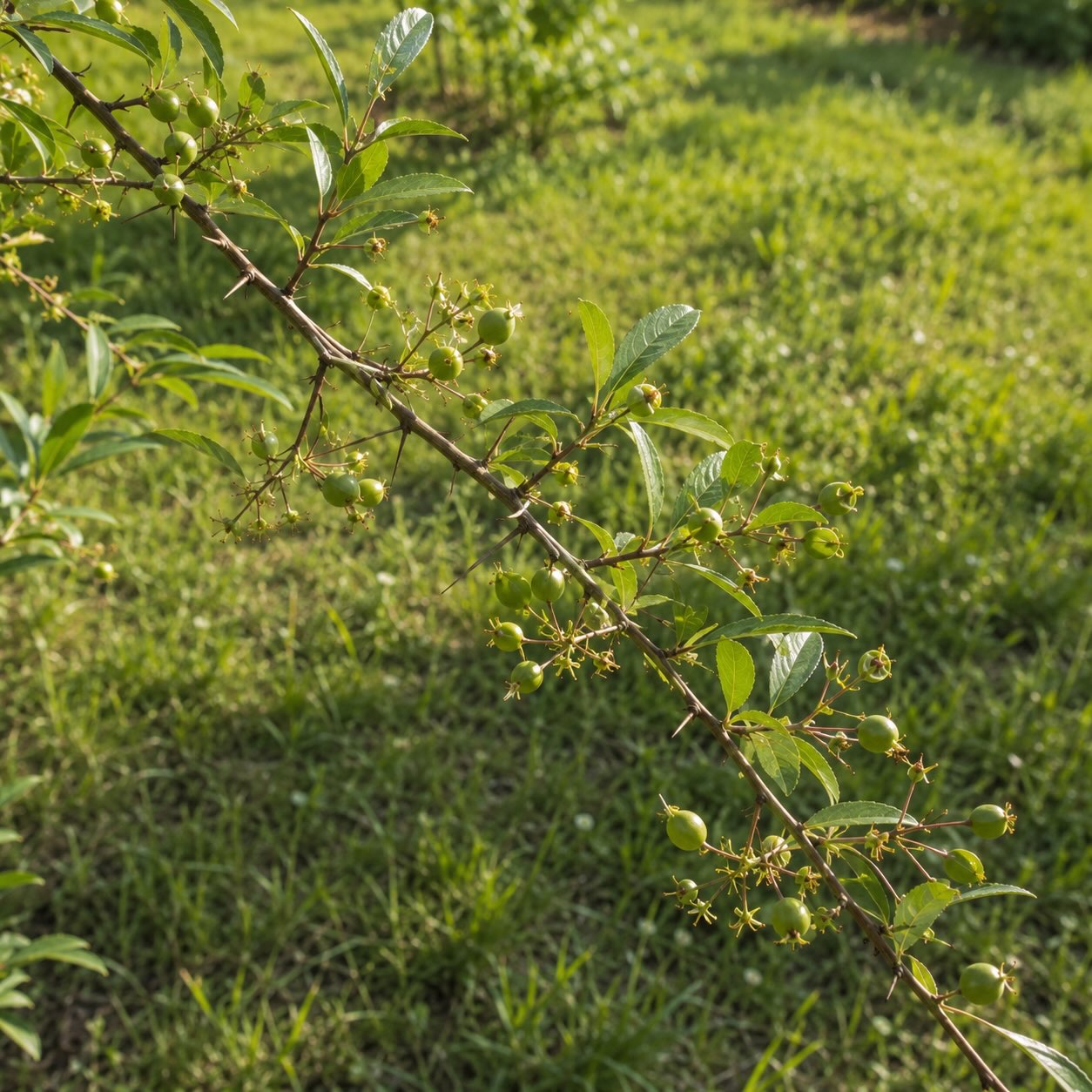 Prinsepia (Prinsepia) – kvetení, opylení a násada plodů