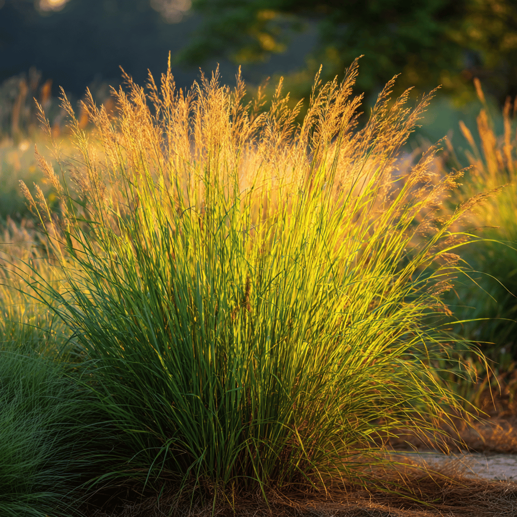 Proso prutnaté (Panicum virgatum) – podzimní barvy a lehká struktura