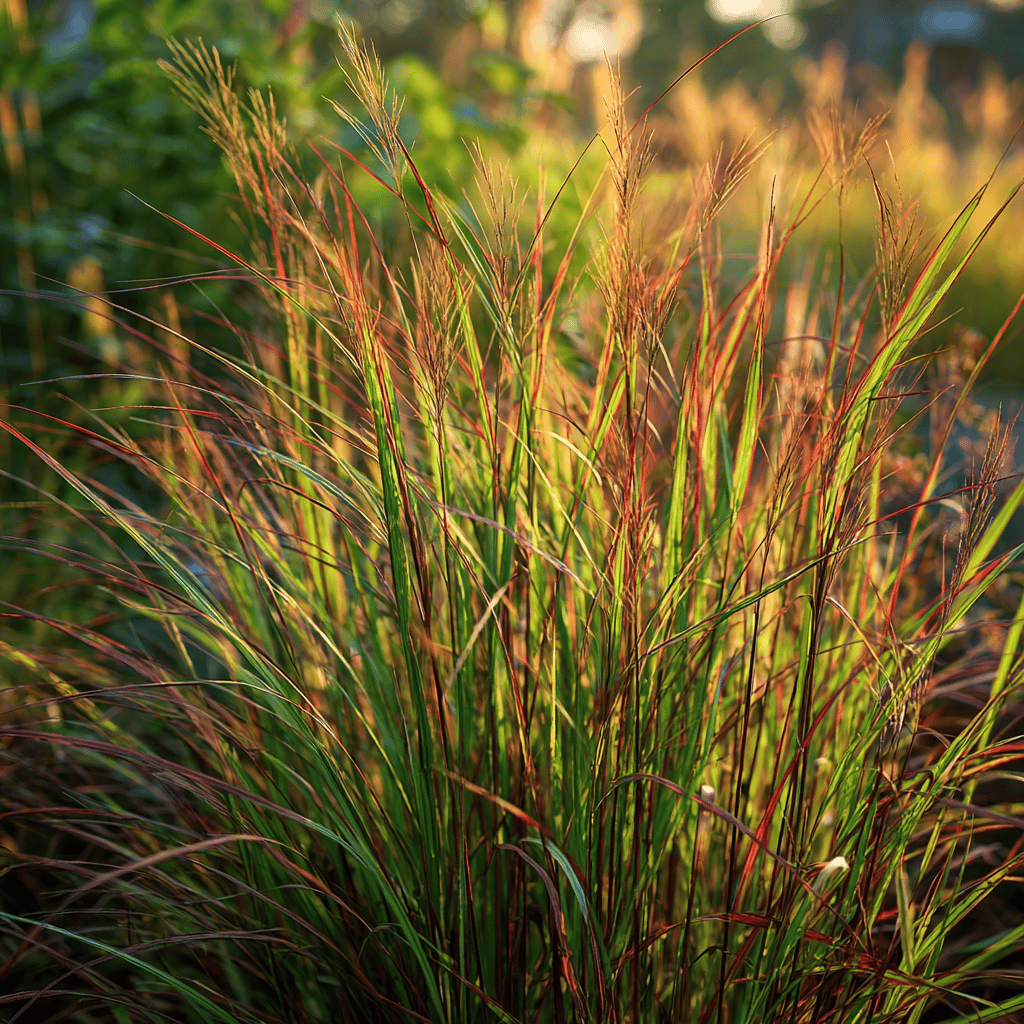 Proso prutnaté (Panicum virgatum) – jemná struktura a pestré podzimní barvy