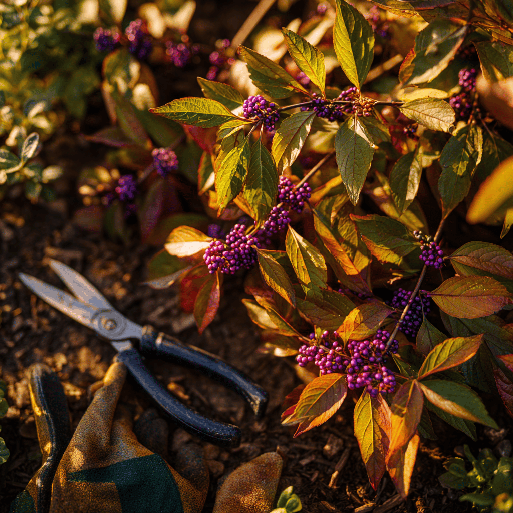 Řez a tvarování krásnoplodky (Callicarpa) – kdy a jak provést pro hustý keř a bohaté plody