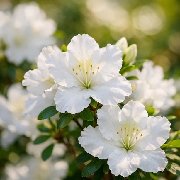 Azalka japonská 'Schneeperle' (Rhododendron obtusum 'Schneeperle') – vlastnosti a pěstování