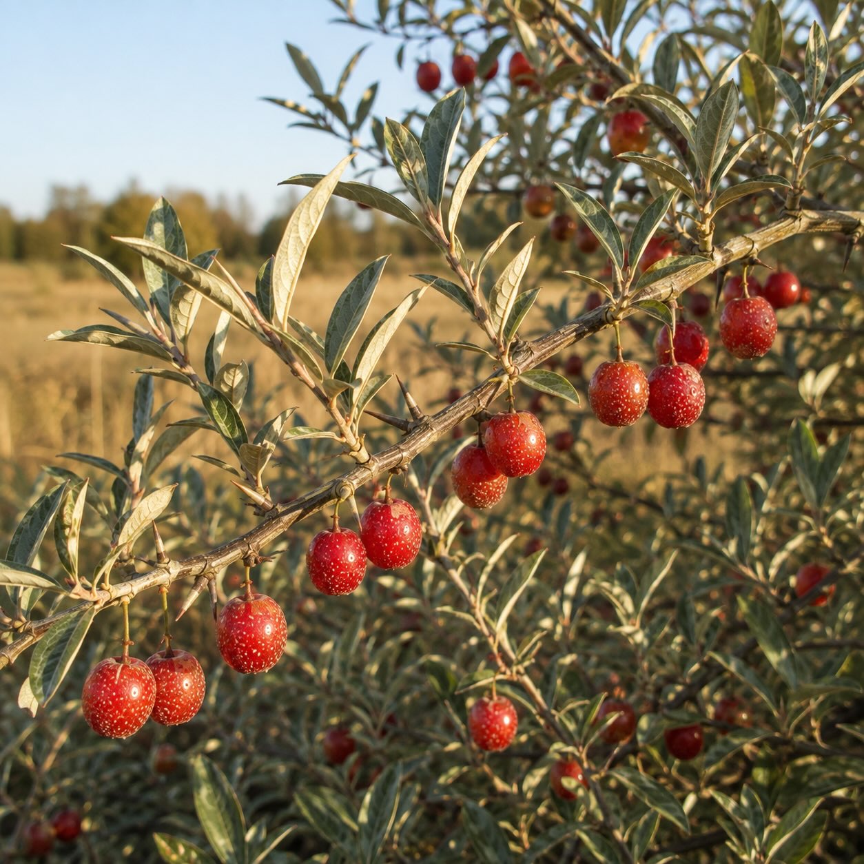 Šeferdie (Shepherdia) – plody, dozrávání, sklizeň a využití