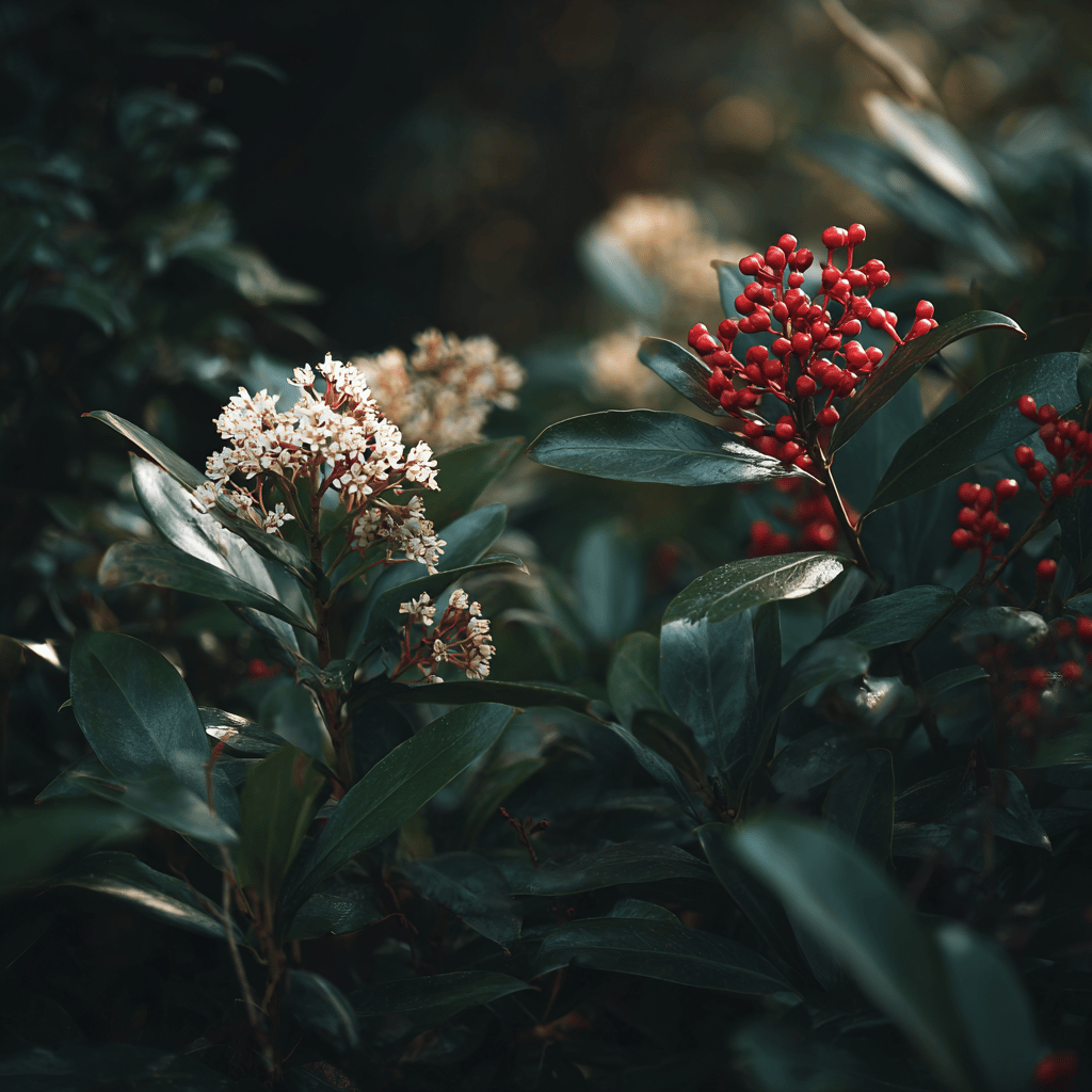 Kultivary skimie (Skimmia) – samčí a samičí rostliny, jejich rozdíly a doporučené odrůdy