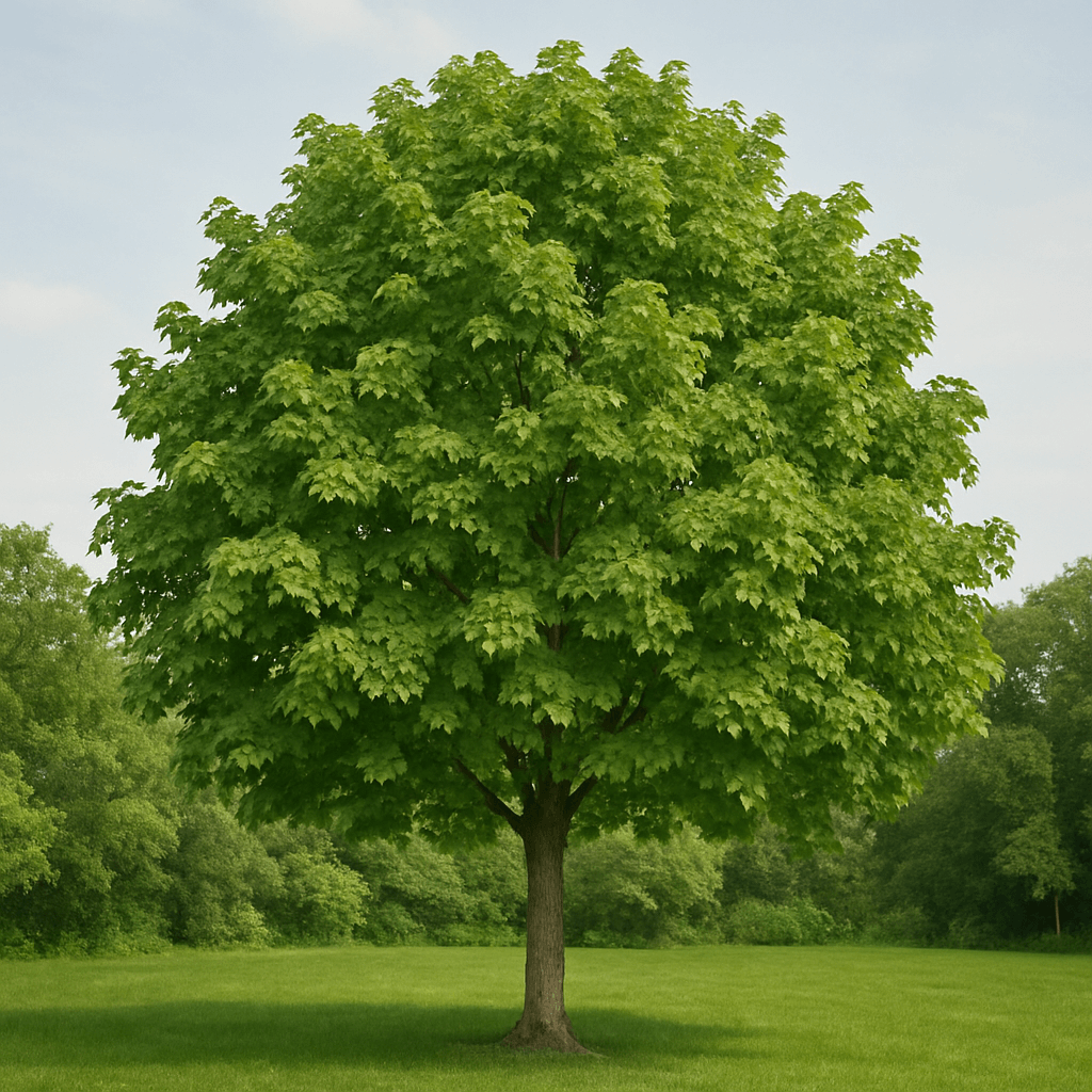 Javor mléč (Acer platanoides) – mohutný strom se zlatem na podzim