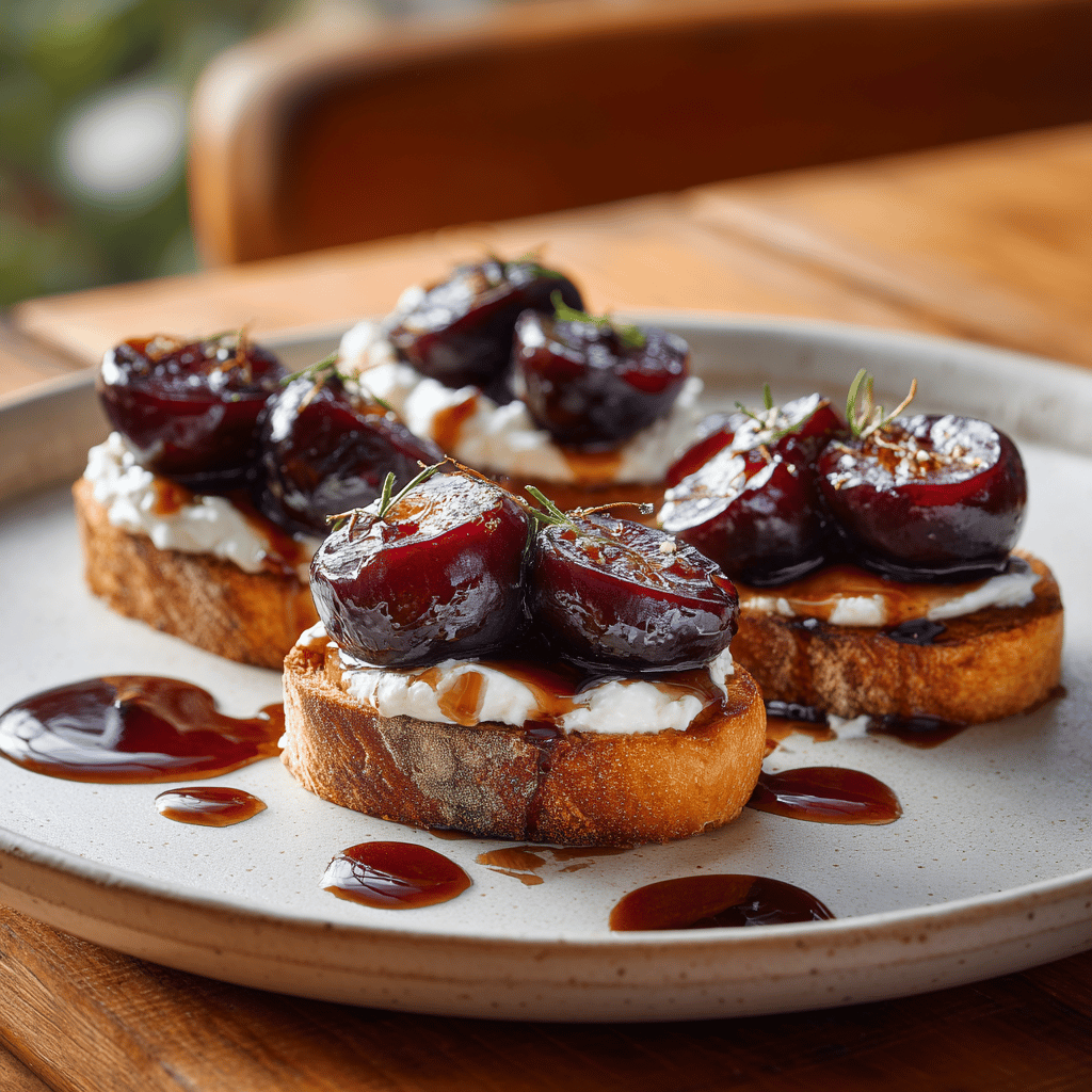 Švestky na víně s karamelovou omáčkou a toustem