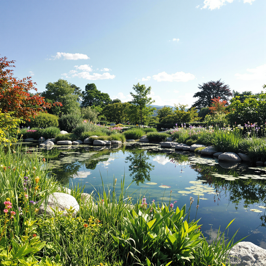 Výsadba rostlin do jezírka – podle hloubky, funkce a vzhledu