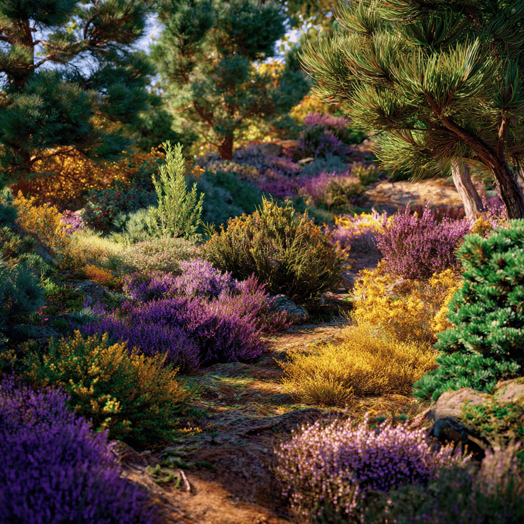 Vřesy (Calluna vulgaris) a vřesovce (Erica) v zahradní architektuře – vřesoviště, kombinace a aranžmá