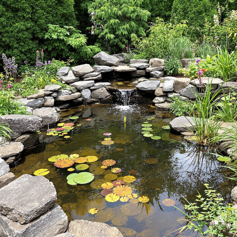 Filtrace a okysličení vody – čerpadla, kameny, rostliny